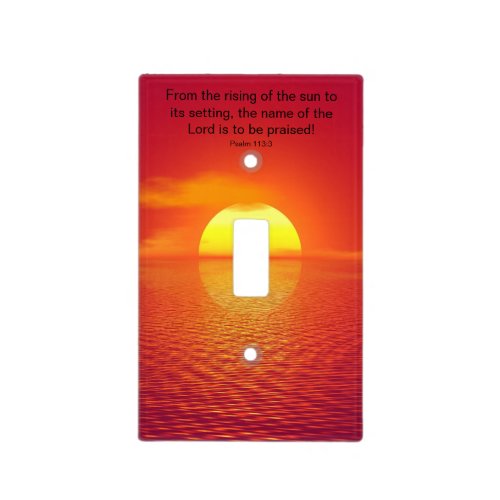 Scripture Sun Light Switch Cover