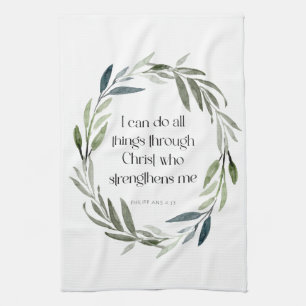 Scripture Tea-Towel    Philippians 4:13 Kitchen Towel