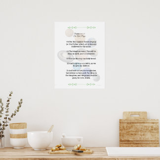 Scripture Template, The Lord's Prayer, solar Poster