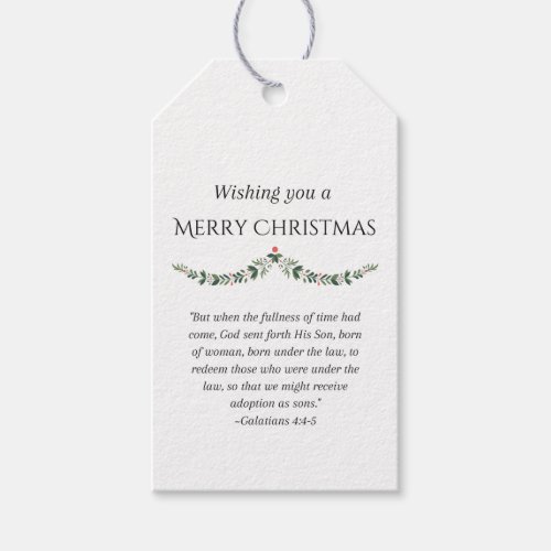Scripture_themed Christmas Gift Tags