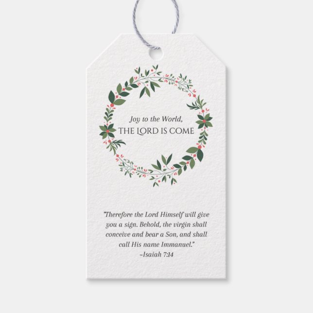 Scripture-themed Christmas Gift Tags (Front)
