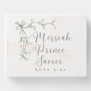 Scripture-themed Christmas Wood Box Sign
