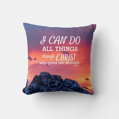 Scripture Throw Pillow I Can Do