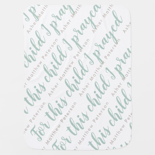 Scripture Verse Personalized Baby Name Blanket