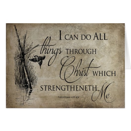 SCRIPTURE VERSE: Philippians 4:13 KJV - Religious Cards (Front Horizontal)