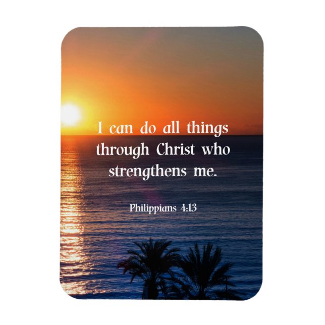 Scripture verse, Philippians 4:13 Magnet (Vertical)