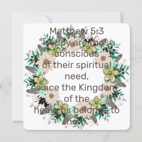 Scripture Verse Spiritual Matthew Kingdom