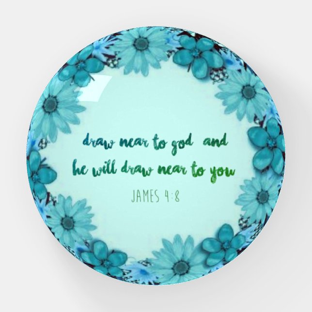 Scripture Verse Spiritual Message Kingdom Paperweight (Front)