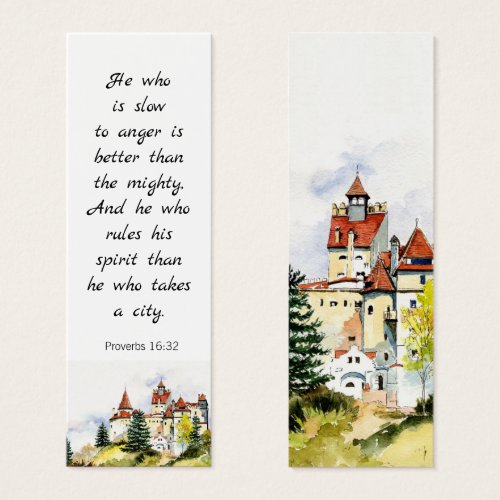 Scripture Watercolor Bible Quotation City Bookmark