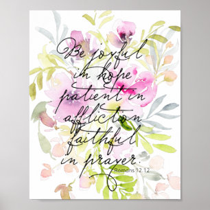 Scripture Watercolor Romans 12 Poster