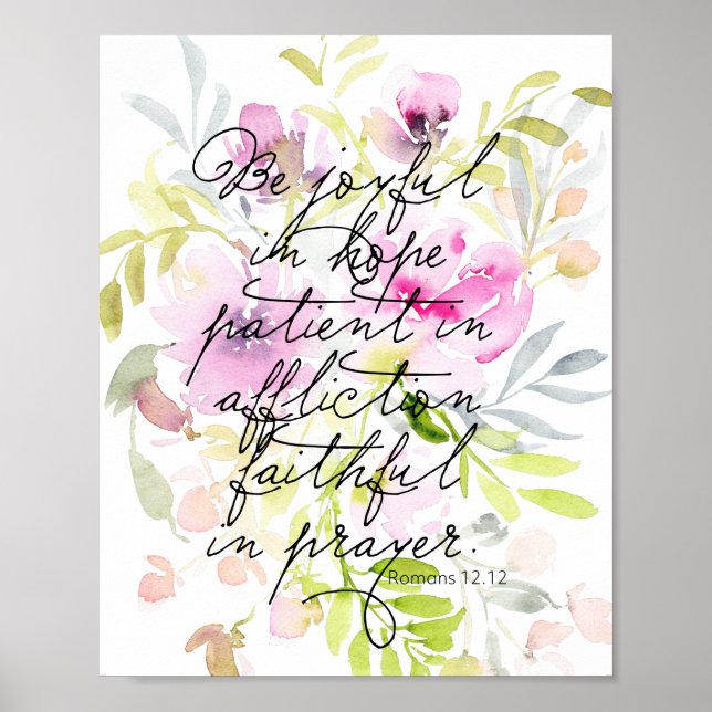 Scripture Watercolor | Romans 12 Poster (Front)