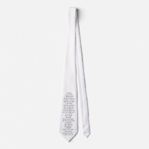 Scripture Wear tie, white - Mark 12:29-31 Neck Tie