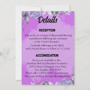 Scripture Wedding Details Card