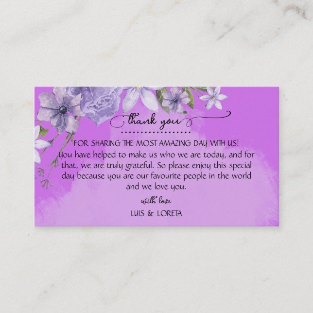 Scripture Wedding Place Card (Front)