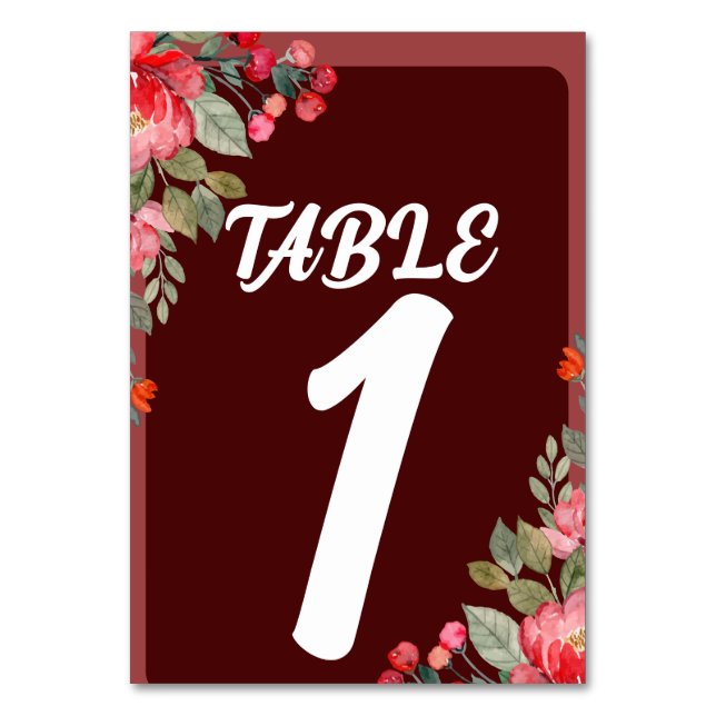Scripture Wedding Seating Table Number (Front)