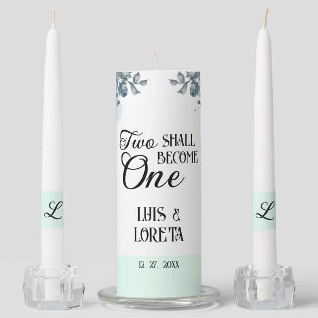 Scripture Wedding Unity Candle Set (Front)