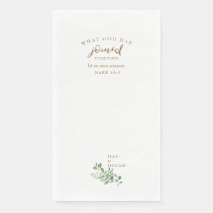 Scripture What God Has Joined Wedding Paper Guest Towels