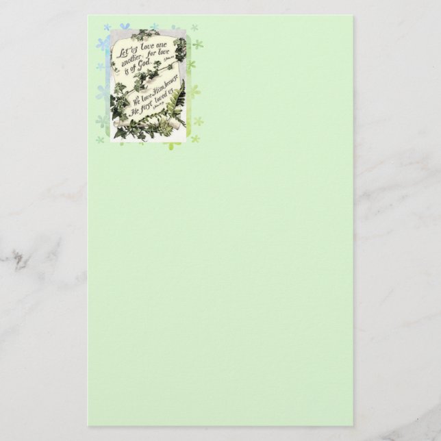 Scripture With Fern Stationery (Front)