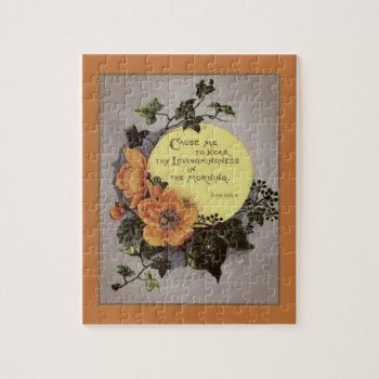 Scripture With Flowers Jigsaw Puzzle by justcrosses at Zazzle