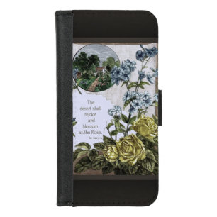 Scripture With Roses iPhone 8/7 Wallet Case