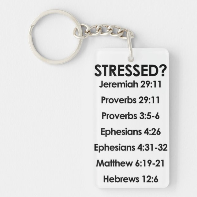 Scriptures Rectangle (single-sided) Keychain (Front)