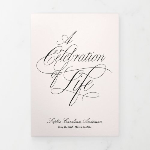 Scripty Celebration of Life Program