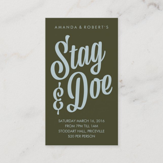 Scripty Stag & Doe Ticket (Front)
