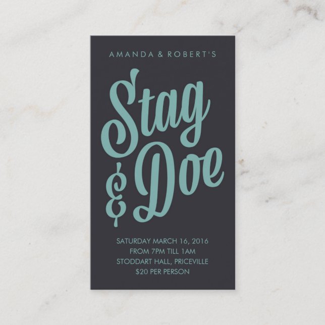 Scripty Stag & Doe Ticket (Front)
