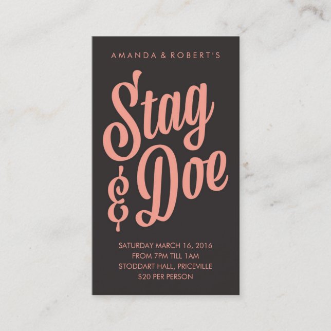Scripty Stag & Doe Ticket (Front)