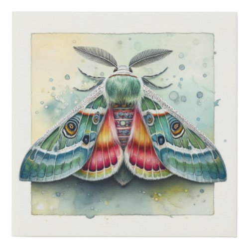 Scrobipalpa Moth 030624IREF109 _ Watercolor Faux Canvas Print