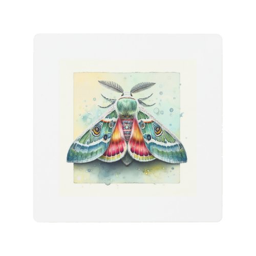 Scrobipalpa Moth 030624IREF109 _ Watercolor Metal Print