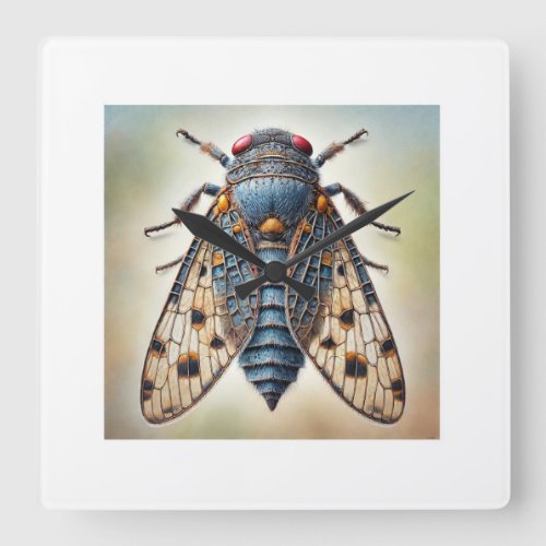Scrobipalpa Top View 280624IREF102 _ Watercolor Square Wall Clock