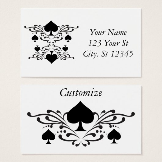 Scroll Black Spades Tattoo Style Thunder_Cove (Front & Back)