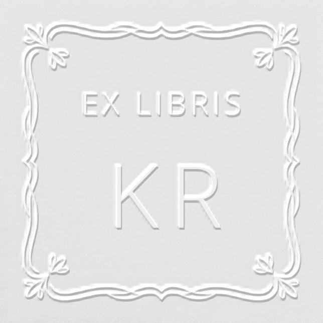 Scroll Border Ex Libris Monogram Embosser (Design)