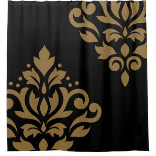 Black And Gold Shower Curtains Zazzle