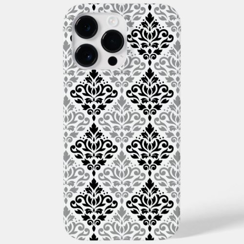 Scroll Damask Big Pattern Black Gray White Case_Mate iPhone 14 Pro Max Case