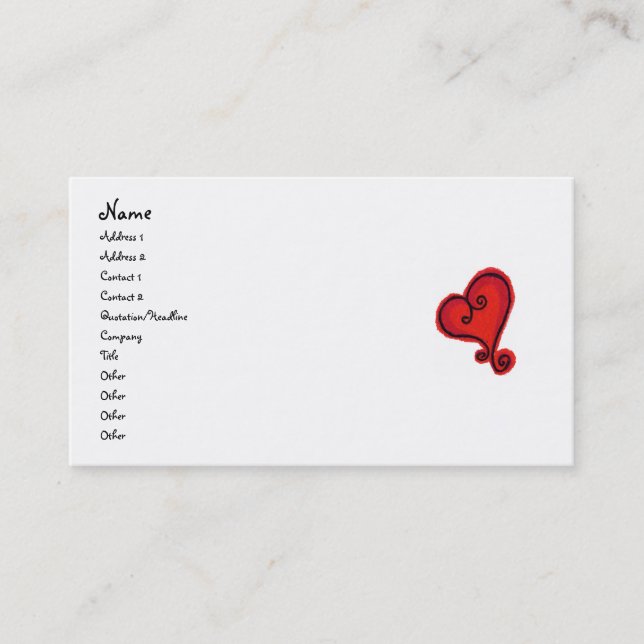 SCROLL HEART business card (Front)