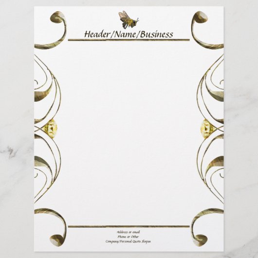 Scroll Honey Bee (Front)