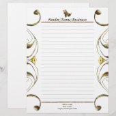 Scroll Honey Bee Lined (Front/Back)