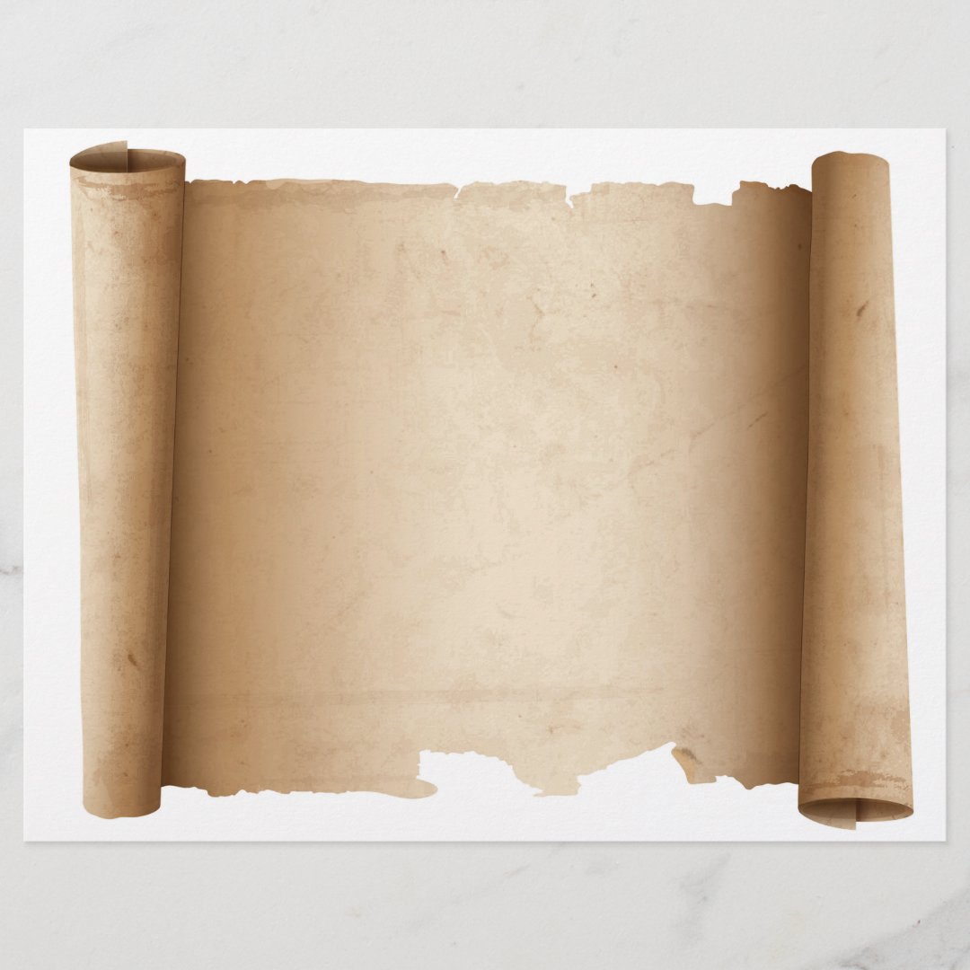 Scroll Horizontal Vintage Paper Letterhead | Zazzle