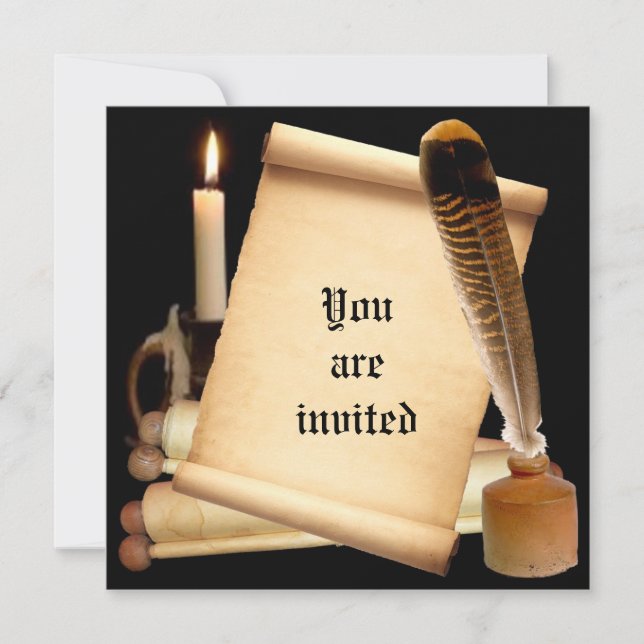 scroll invitation template (Front)