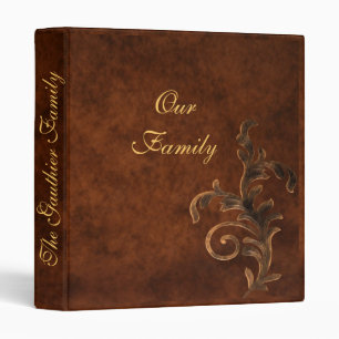 Scroll Leaf Family Photo Album 3 Ring Binder