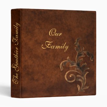 Scroll Leaf Family Photo Album 3 Ring Binder by TheInspiredEdge at Zazzle