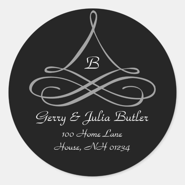 Scroll Ornament Address Labels (Front)