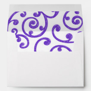 Scroll Pattern Purple Envelope