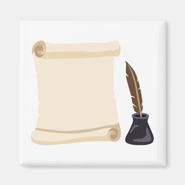 Scroll Quill & Ink Magnet (Front)