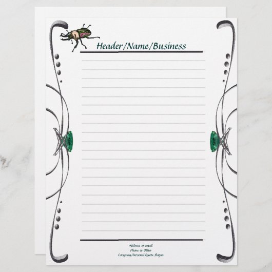 Scroll Rainbow Stag Beetle (Front/Back)