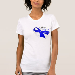 Scroll Ribbon Colon Cancer Awareness T-Shirt