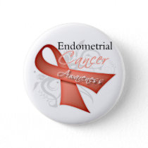 Scroll Ribbon Endometrial Cancer Awareness Button