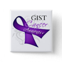 Scroll Ribbon GIST Cancer Awareness Button